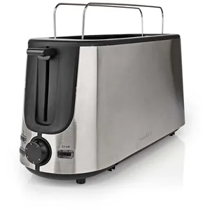 Nedis Grille-pain - KABT - KABT310EAL - Acier inoxydable - 2 tranches - 6 niveaux de cuisson pas cher