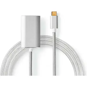Nedis CCTB64680AL20 câble vidéo et Adaptateur 2 m HDMI Type A (Standard) USB Type-C Argent pas cher