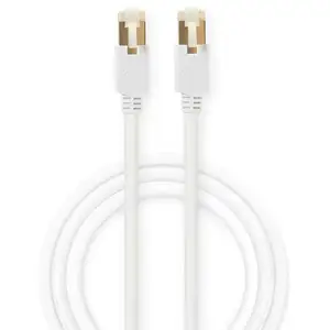 NEDIS Cable Reseau Cat6 Rj45 Male Rj45 Male Sftp 100 M Rond Lszh Pvc Blanc Blister pas cher