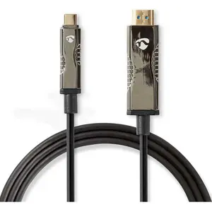 Comparateur de prix : Nedis CCBG6410BK200 câble vidéo et adaptateur 20 m USB C HDMI Noir