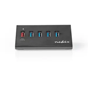 NEDIS Hub USB 5 port(s) QC3.0 / USB 3.2 Gen1 Alimentation secteur TU pas cher