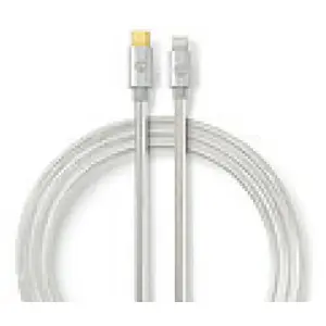 Nedis CCTB39650AL20 câble Lightning 2 m Aluminium pas cher
