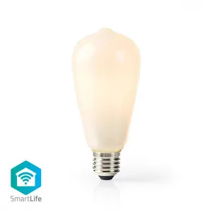 Comparateur de prix : NEDIS Ampoule LED Intelligente Wi-Fi - E27 - ST64 - 5 W - 500 lm - Blanc