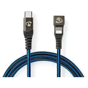 Nedis Câble Lightning vers USB-C 60W 1m Idéal pour le Jeu Bleu pas cher