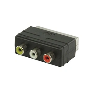 Valueline Adaptateur d'entrée PÉRITEL - RCA PÉRITEL mâle  3 RCA femelles noir pas cher