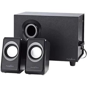Comparateur de prix : Nedis Système de haut-parleur - pour PC - Canal 2.1 - 16 Watt (Totale) - noir