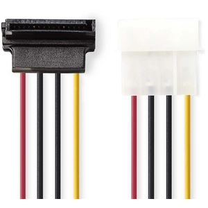 Comparateur de prix : NEDIS Internal Power Cable - Molex Male - SATA 7-pin Female 90° Angled - 0.15 m - Various