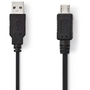 Comparateur de prix : Nedis CCGP60400BK20 câble USB USB 2.0 2 m USB A Noir