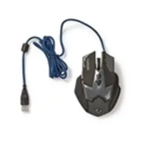 Comparateur de prix : NEDIS GMWD200BK Souris de Jeu Filaire éclairée 2400 DPI 7 Boutons Noir 1,50 m