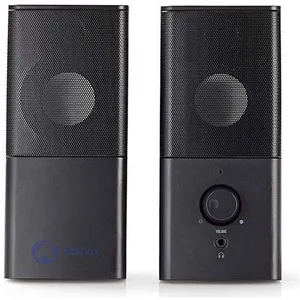 Comparateur de prix : Nedis Gaming Ksanux - Haut-parleurs - pour PC - 6 Watt - noir
