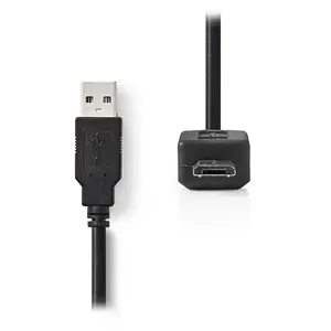 Nedis CCGP60500BK50 câble USB USB 2.0 5 m USB A Micro-USB B Noir pas cher