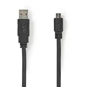 Comparateur de prix : Nedis CCGP60410BK10 câble USB USB 2.0 1 m USB A Micro-USB B Noir