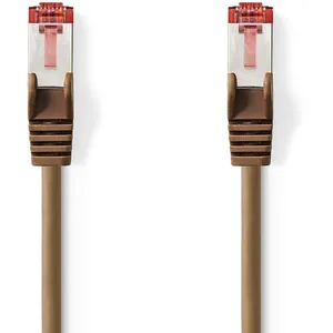 Nedis - Câble Réseau Cat 6 s/ftp RJ45 Mâle - RJ45 Mâle 7,5 m Brun pas cher