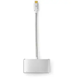 Câble Adaptateur Multiple Nedis Usb Type-c Usb-a Vga Argenté pas cher