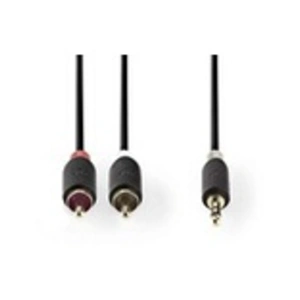 Comparateur de prix : Nedis Câble Audio Jack 3.5mm Mâle vers Double RCA Mâle 5m Gris anthracite