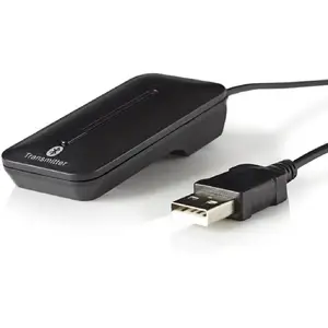 Nedis GENERIQUE BTTR200BK Emetteur Audio sans Fil, Bluetooth, Jusqu'à 2 Ecouteurs, Noir pas cher
