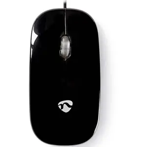 Comparateur de prix : Nedis, souris filaire pour droitiers et gauchers avec 3 boutons et 1000 DPI, noir