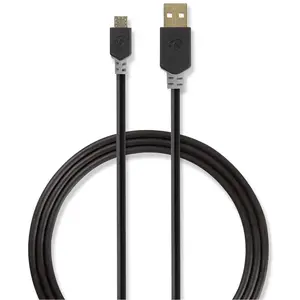 Comparateur de prix : Nedis CCBW60500AT20 câble USB USB 2.0 2 m USB A Micro-USB B Noir