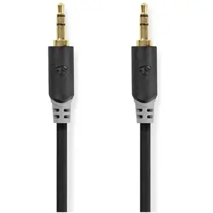 Comparateur de prix : Nedis Câble Audio Stéréo Rond 2 Connecteurs Jack 3.5mm Mâle 3m Gris anthracite