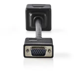 Comparateur de prix : NEDIS VGA Cable - VGA Male  -  2x VGA Female - 0.2 m - Noir