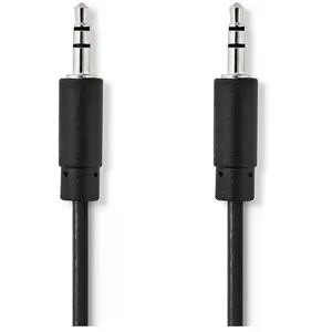 Nedis Câble audio mini jack stéréo (M) pour mini jack stéréo (M) 1 m noir rond pas cher
