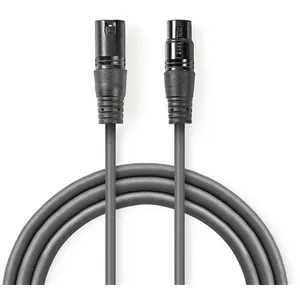 Comparateur de prix : Câble Audio XLR Symétrique Nedis COTG15010GY200 20.0 m