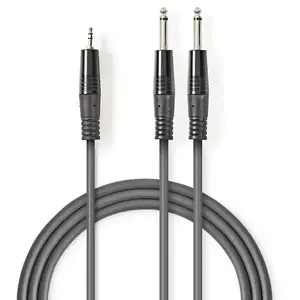 Comparateur de prix : Câble audio stéréo Nedis 2x 6,35 mm mâle - 3,5 mm. - Coth23200gy30
