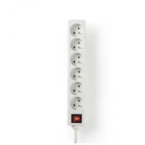 Prise d'extension 6 entrées 1,5 m interrupteur on/off blanc Nedis EXSO615E2WT