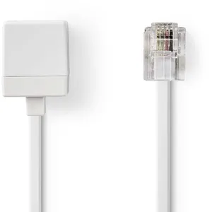 Comparateur de prix : Nedis - Rallonge de câble de téléphone - RJ-11 (M) pour RJ-11 (F) - 10...
