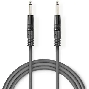 Comparateur de prix : Nedis Câble Audio Asymétrique 6.35 mm Mâle/Mâle Gris - 3 m
