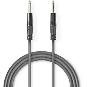 Comparateur de prix : Câble audio asymétrique - Nedis - 6,35 mm mâle - 5,0 m - Gris - Connexion instruments