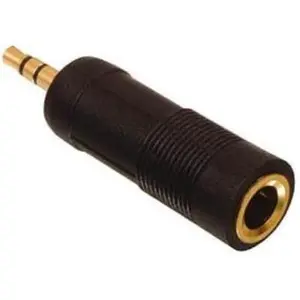 Comparateur de prix : Valueline Adaptateur jack stereo 3,5 mm mâle - 6,35 mm, femelle noir (plaqué or)