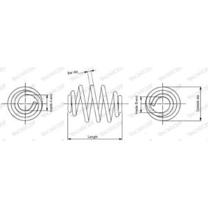 Ressort de suspension MONROE SPRINGS SN2212 SN2212 pas cher