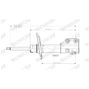 Amortisseur G9607 Monroe Opel; Peugeot Monroe G9607 pas cher