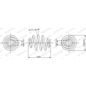 Ressort de suspension MONROE OESpectrum SPRINGS SP3514 SP3514 pas cher