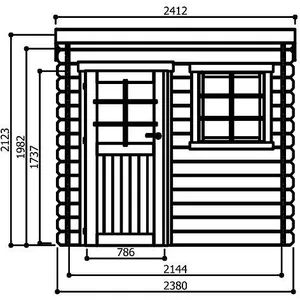 Solid Abri de jardin NEVERS 2380X2380