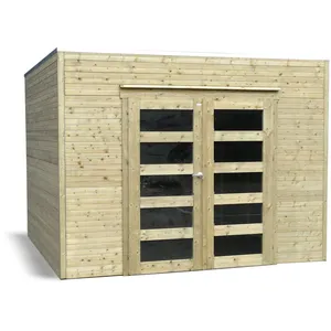 Solid Abri Jardin Bois "Bari" - 8.69 M2 - 2.99 X 2.91 X 2.25 M - 19 Mm pas cher