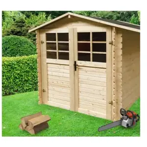 Solid Abri de jardin carré en sapin du Nord Traditionnel 19 mm 1,98 x 1,98 m pas cher