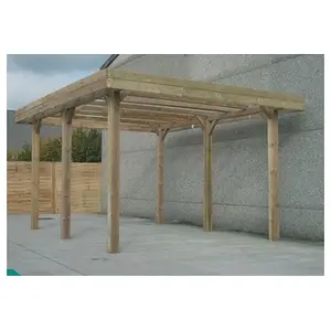 Solid Carport Modular en bois base 6x5m hauteur 4m pas cher