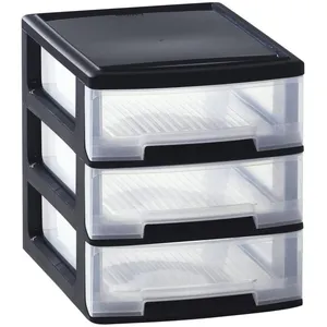 Allibert tour de rangement 3 tiroirs babel format a4 3x5 l pas cher