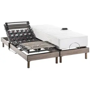 Comparateur de prix : DEKO DREAM ensemble relaxation électrique physiomax - matelas + sommiers 2x80x200 cm - ressorts ensachés - ergo 6