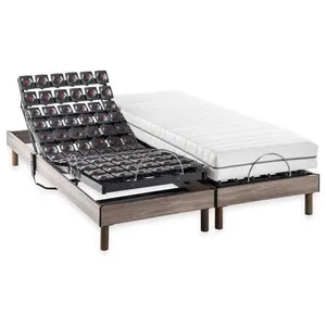 Comparateur de prix : Ensemble relaxation électrique matelas + sommier - 2x80x200 cm - Matel...