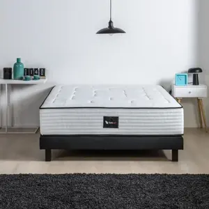 DEKO DREAM Ensemble matelas + sommier bois massif 160 x 200 - 700 ress... pas cher