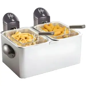 Comparateur de prix : FRIFRI F1998 Friteuse électrique semi-professionnelle double - Inox