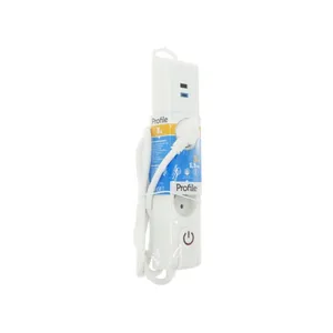 ELTRA Profile - bloc 3 prises + 2USB a et c int 1.5M blanc pas cher