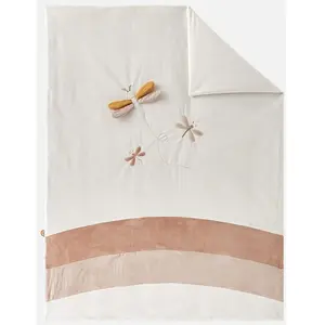 NOUKIE'S - Couverture Veloudoux - Popsie, Gigi & Louli - Écru - 100 x 140 cm pas cher