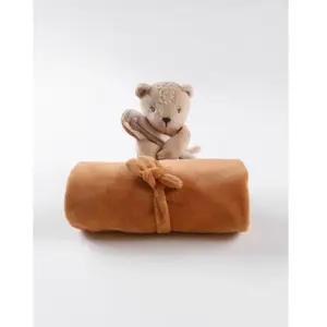 Noukie's Couverture Kendi 50 X 50 Cm En Veloudoux Beige - Noukie's pas cher