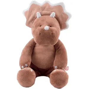 Noukie's Peluche Tricéraptos Ops en veloudoux cannelle (32 cm) pas cher