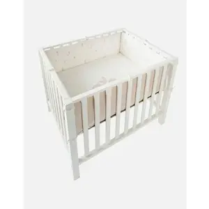 Noukie's Cuvette de parc en veloudoux Bali, Moka & Snow (75x95 cm) pas cher