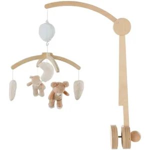 Noukie's Mobile musical avec bras en bois Lily et Fluffy pas cher